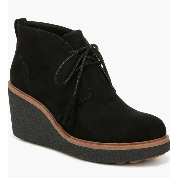 New Dr. Scholl’s Black Wedge Bootie Size 10 - Picture 1 of 4